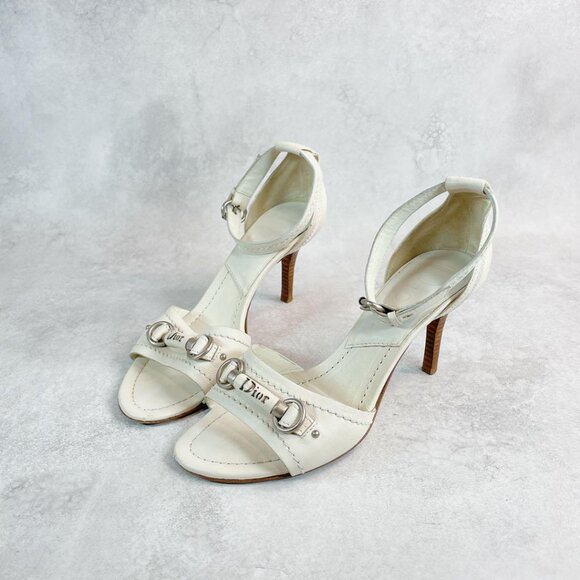 Dior Tan Sandals with CD Logo - Picture 1 of 7